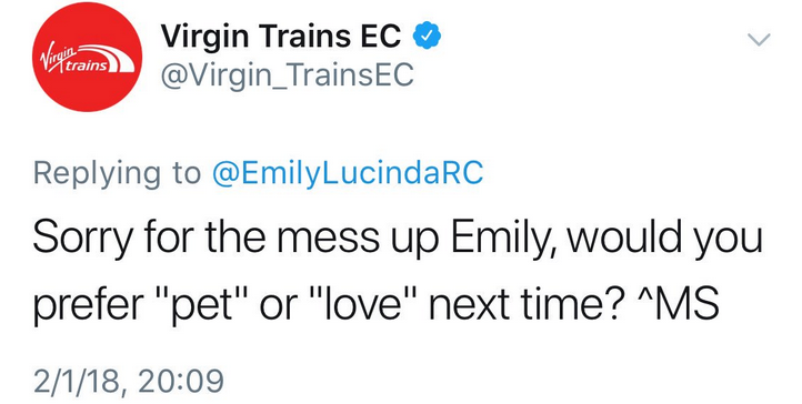 Sexism Virgin Trains Apologies For Sexist Tweet Morning Star